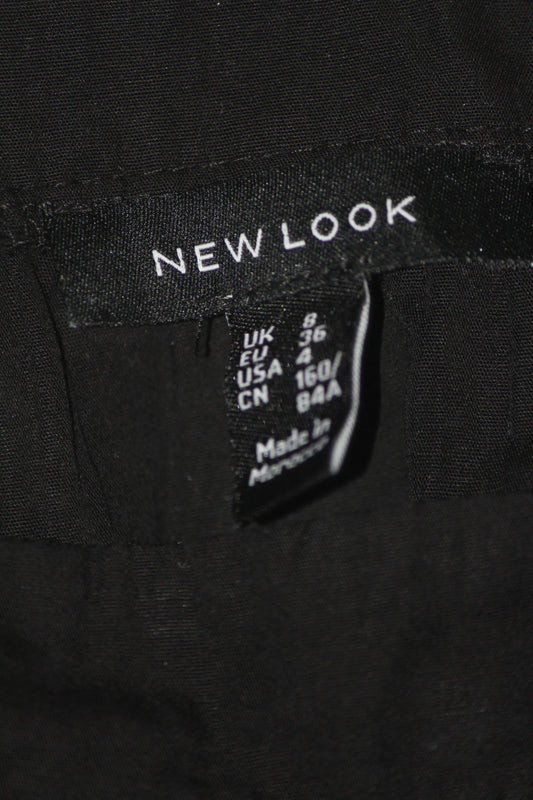 New Look Black Cotton Tank Top – Small (Casual Essential)