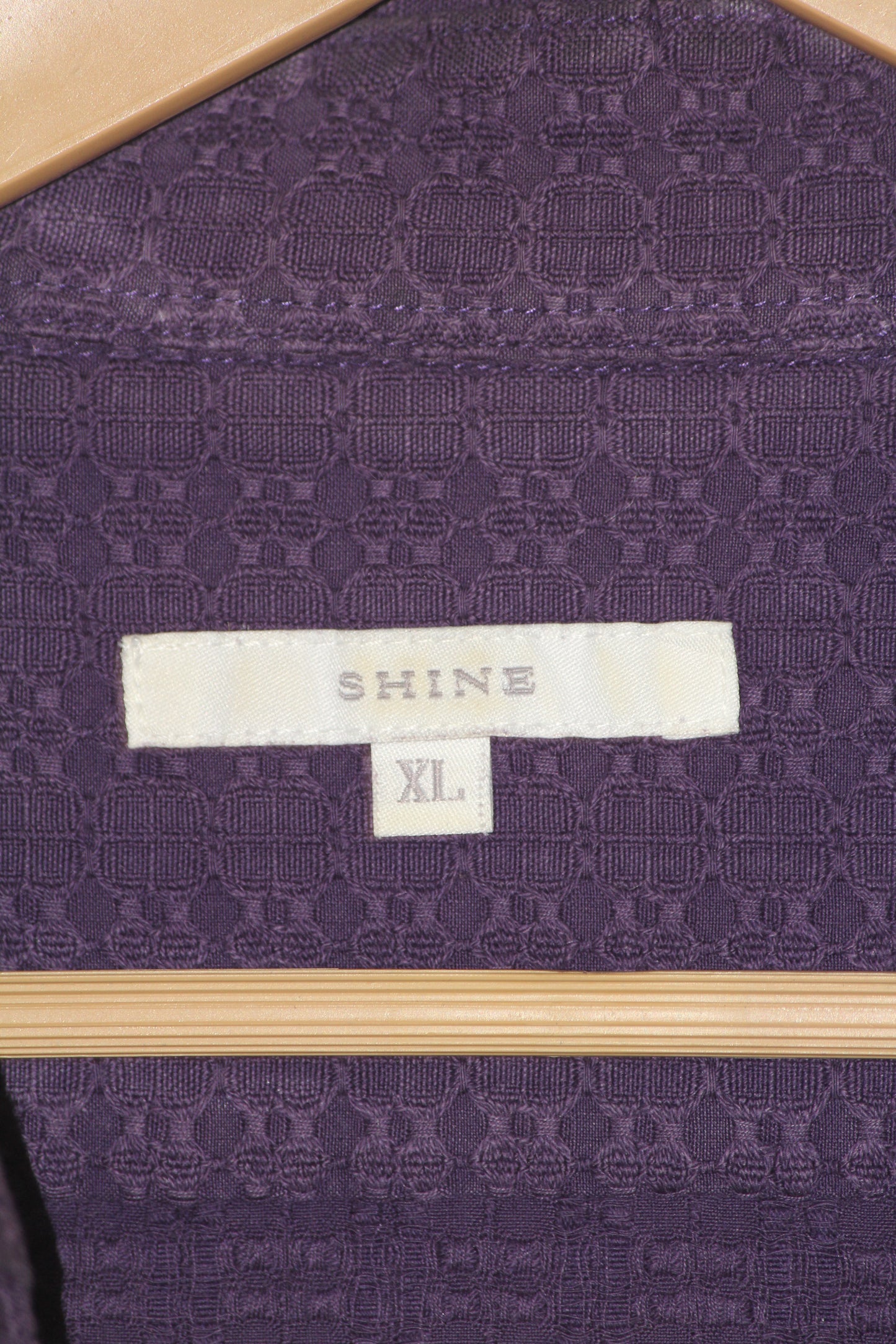 Shine Purple Cotton Shirt – XL (Men)