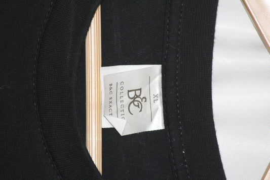 B&C Printed Black Tee XL
