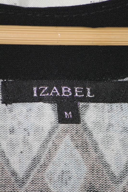 Izabel Medium Brown Grey and Black Winter Blouse