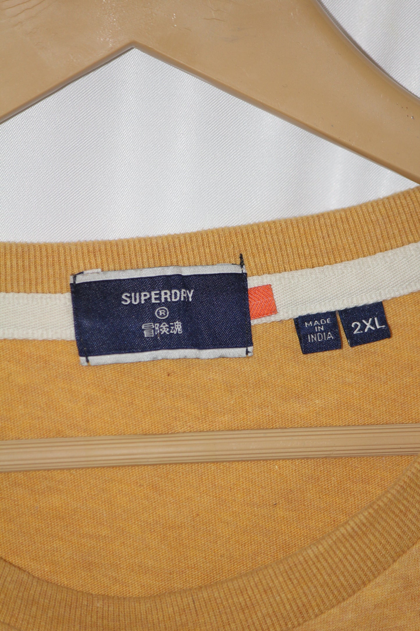 SuperDry Yellow Full Sleeves T-Shirt – 2XL