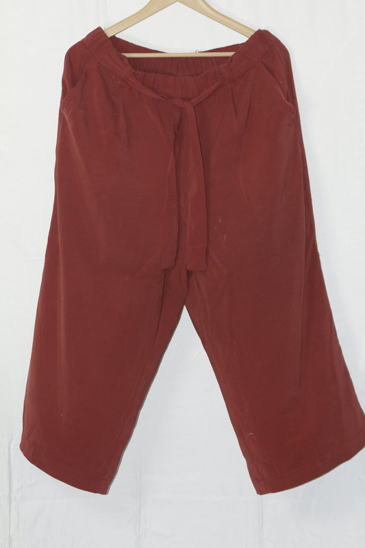 New Look Brown Palazzo Pant with Belt (Medium)