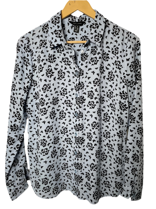 Butterfly Bliss – New Look Blue Button Down Shirt