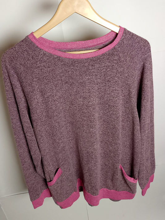 Thriftyfy Rose and Grey Blend Blouse