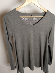 Thriftyfy Minimalist Grey Blouse