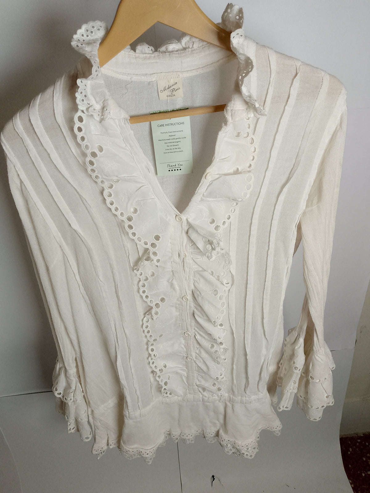 Ibiza Buttoned Elegance Blouse