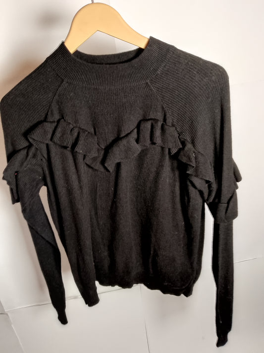 H&M Sleek Black Blouse