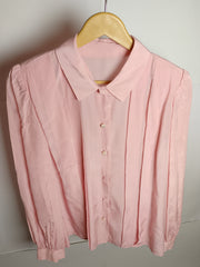 Blush Chic Button-Down by Thriftyfy