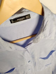 Blue Minimal Button-Down by Mango