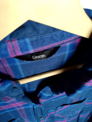 Navy Plaid Perfection Shirt by George