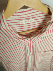 Ivory Stripes Long Shirt by F&F