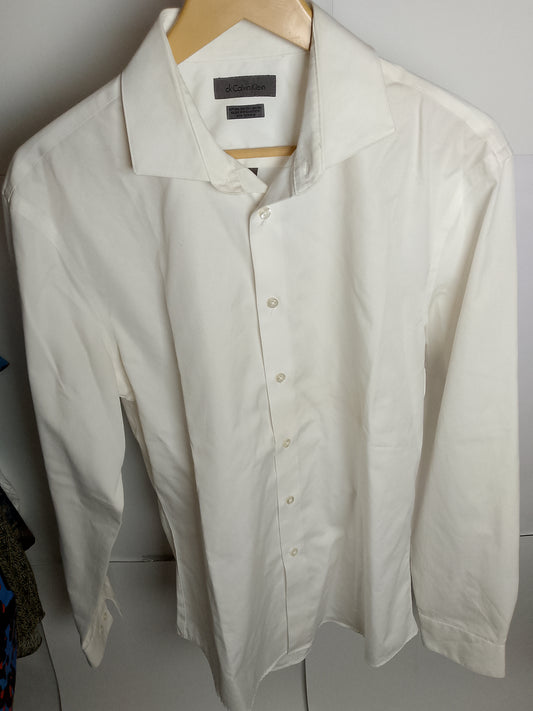 Calvin Klein White Formal Button Down Shirt