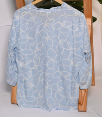 Sea Blue Full Sleeve Blouse by Thriftyfy