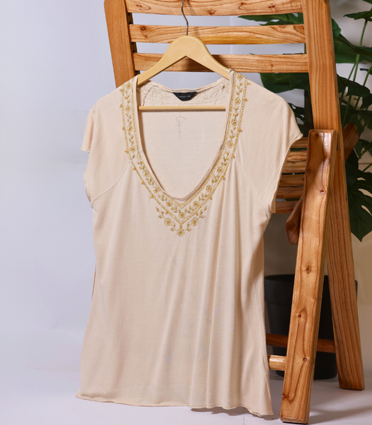 Cream Colour Tees by Florence