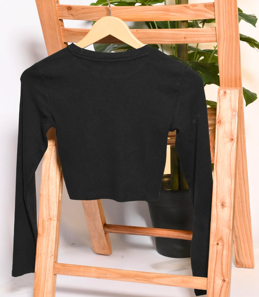 Black Crop Top by Zara