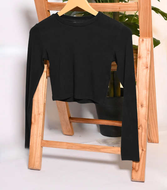 Black Crop Top by Zara