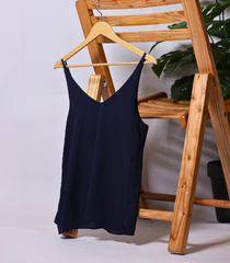 Navy Blue Tank Top by Top Shop