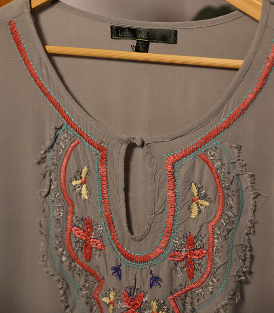 Blouse by Love with Hand embroidery