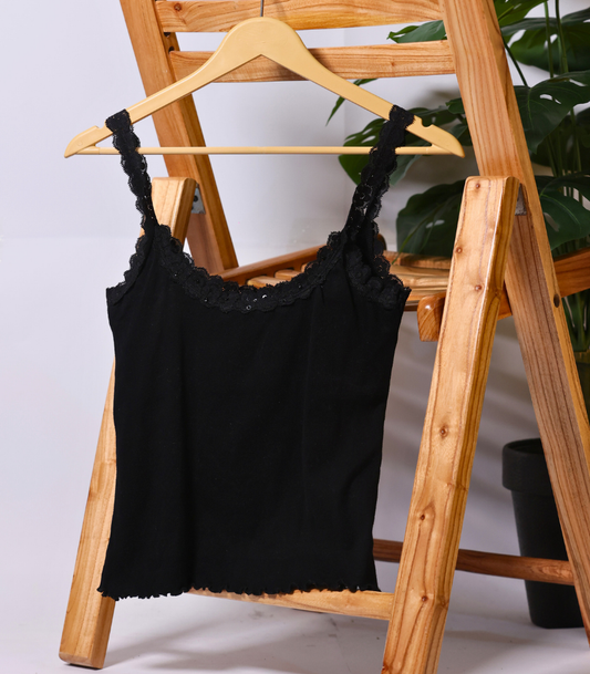 Black Lace Tank Top by Secret possessions