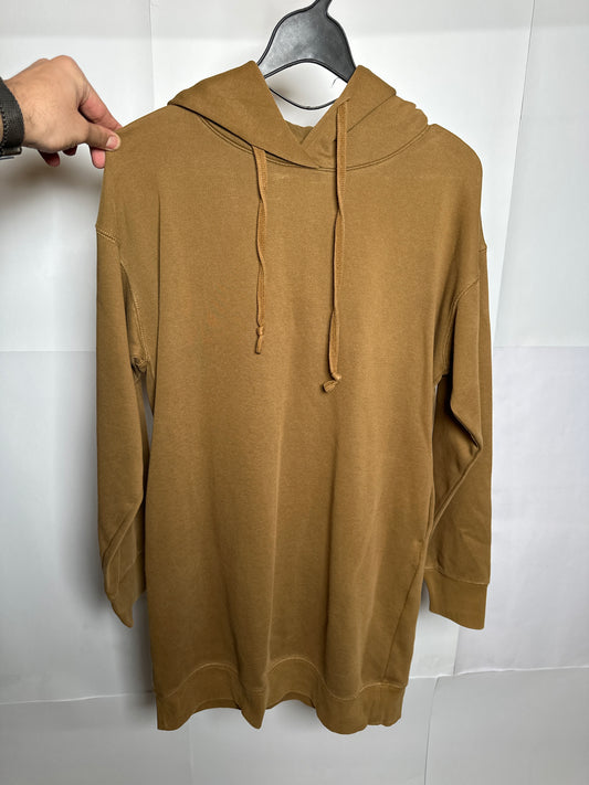 Thriftyfy Brown Hoodie Dress - Small