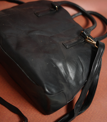 Midnight Gloss Leather Tote