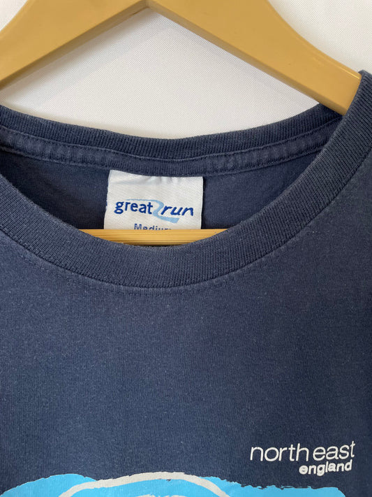 Great Run Blue Printed T-Shirt