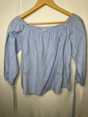 FB Sister Blue Cotton Crop Top
