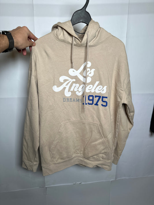 Thriftyfy Cream Hoodie - Los Angeles Texture