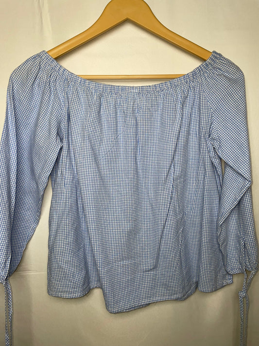 FB Sister Blue Cotton Crop Top