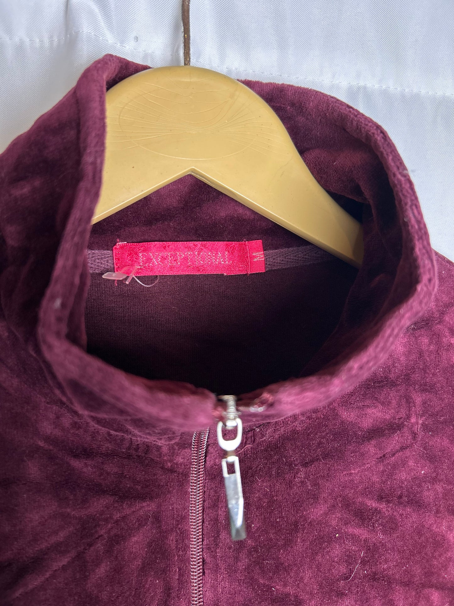 Exceptional Maroon Zipper Jacket