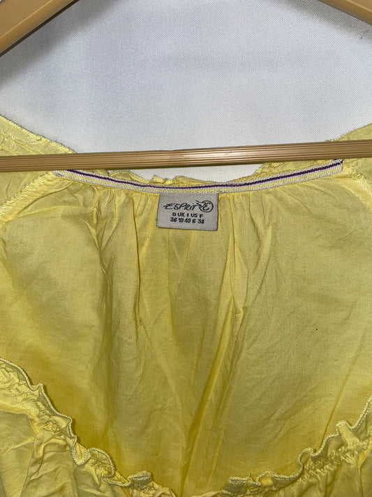 Yellow Sleeveless Cotton Blouse – Esprit