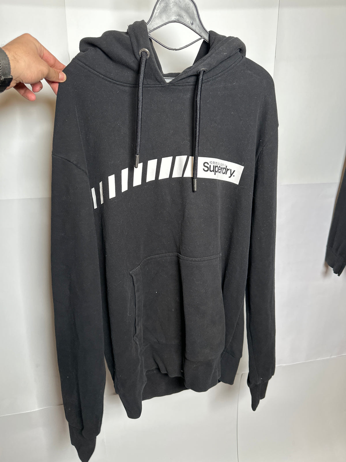 Superdry Black Hoodie (XXL, Excellent Condition)