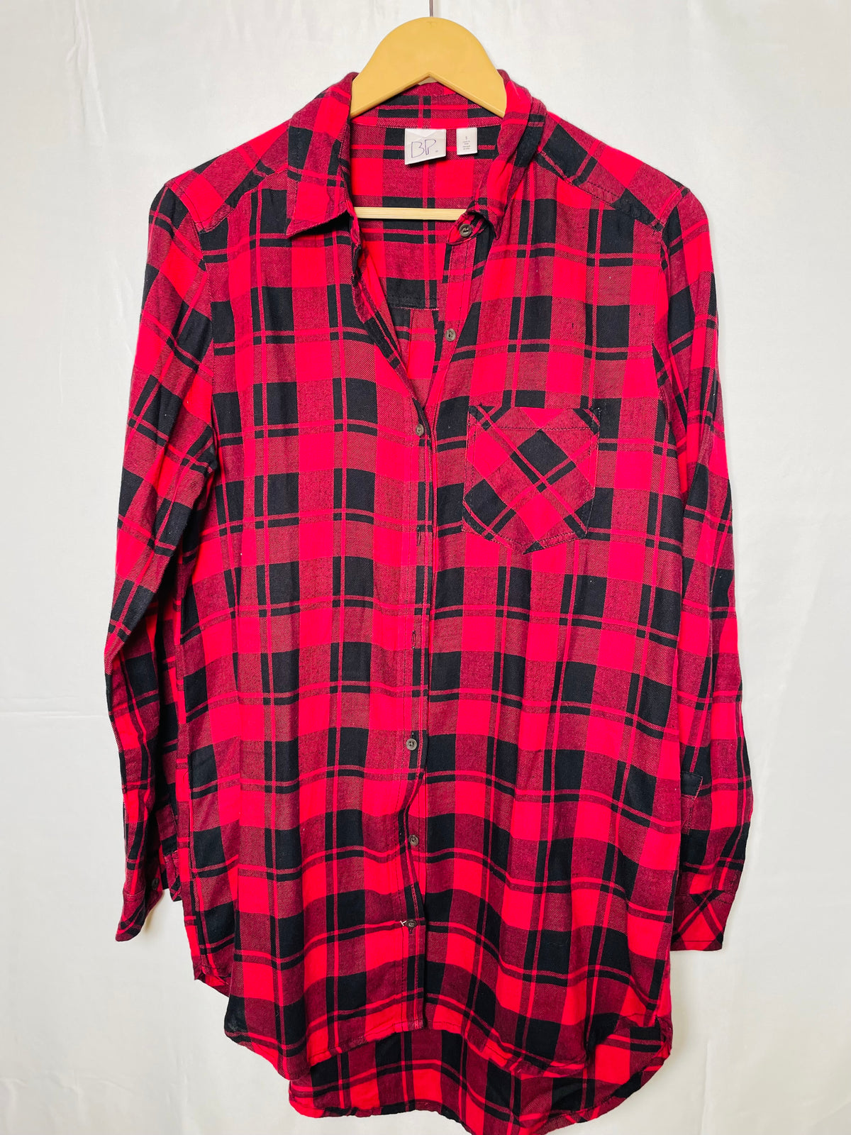 BP Red and Black Checkered Button Down Shirt