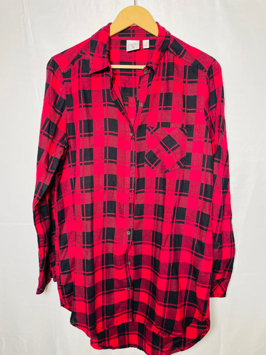 BP Red and Black Checkered Button Down Shirt