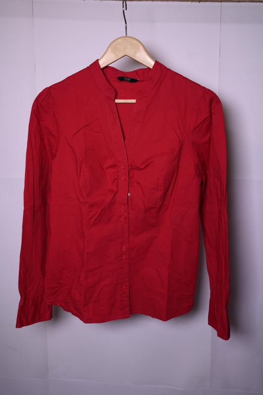 F&F Medium Red Button-Down Shirt