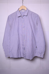 Heritage Medium White and  Blue Lines Button-Down Shirt