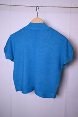 Papaya Medium Blue Open Blouse