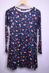 Brezza Navy Blue Santa Dress (Small, Good Condition)