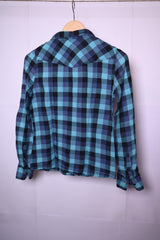 Promod Small Green and Black Button-Down Shirt