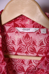 Max Small Red and White Button-Down Blouse