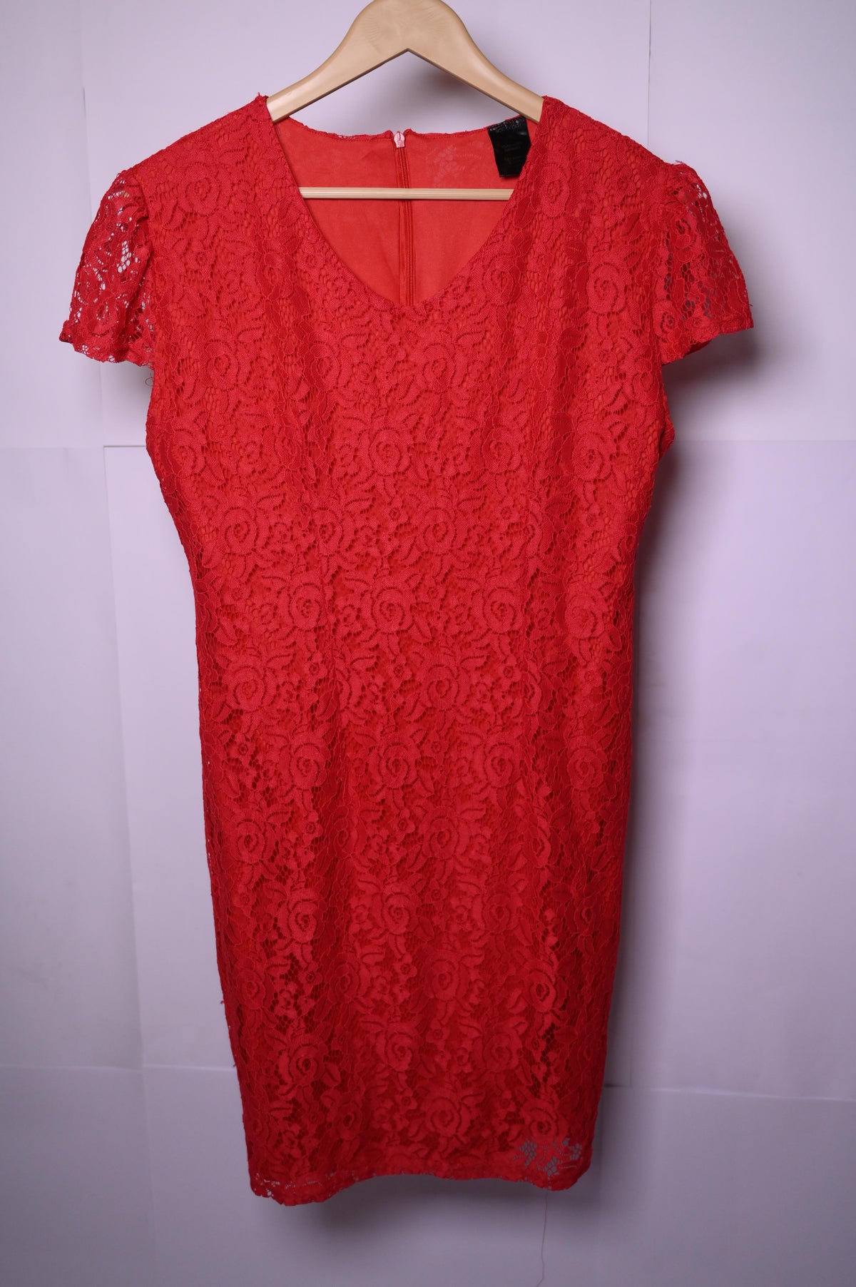 Sociology Red Lace Dress (Medium, Good Condition)