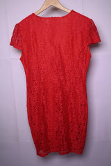 Sociology Red Lace Dress (Medium, Good Condition)