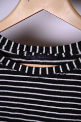 H&M Medium Black and White Striped Sweatshirt