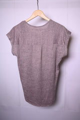 Apricot Grey Blouse – Small