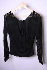 Thriftyfy Black Lace Blouse – Small