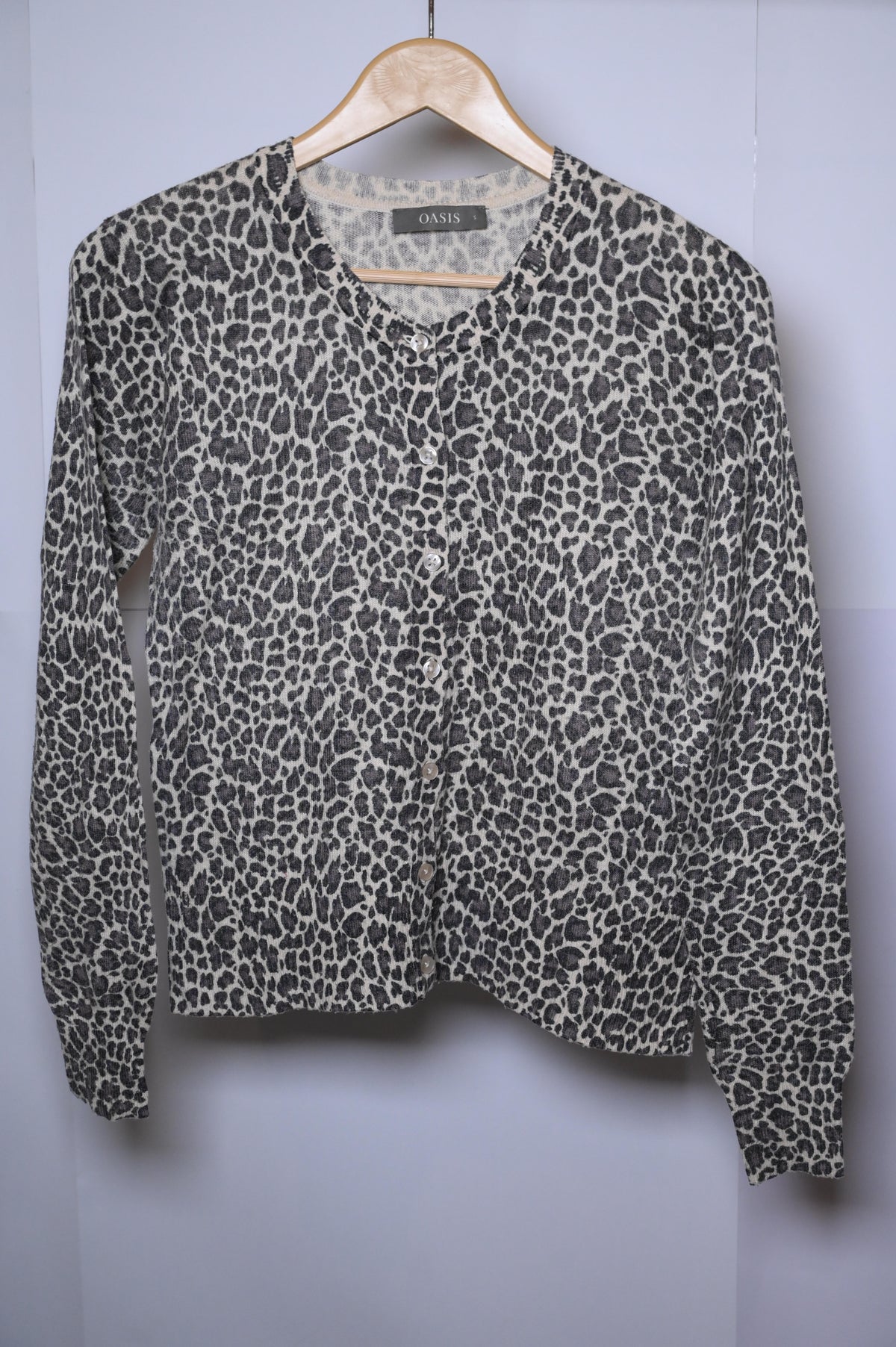 Oasis Cheetah Print Sweater - Small