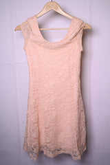 New Look Peach Lace Dress (Small, Good Condition)