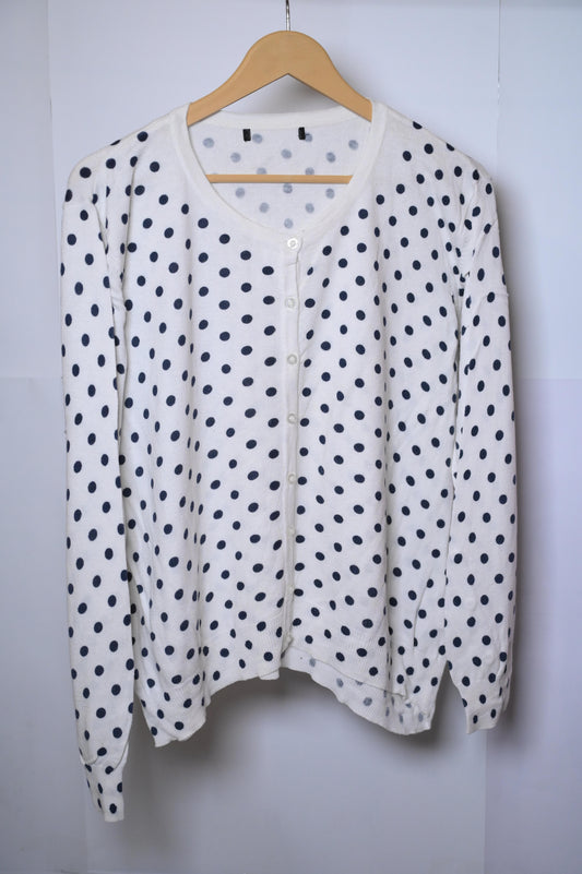 Thriftyfy Blue and White Sweater