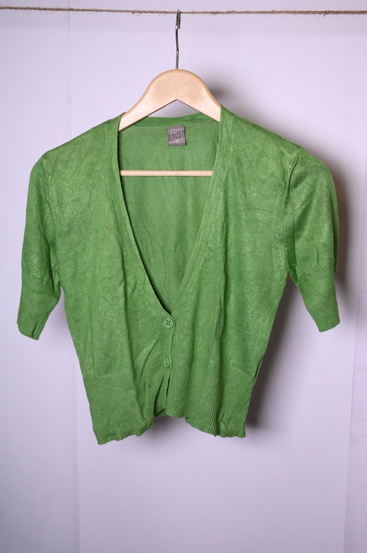 Tu Green Winter Crop Top