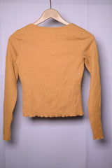 Temt Mustard Crop Top